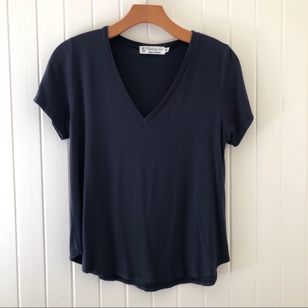 Fighting Eel Navy Blue T Shirt Size Small